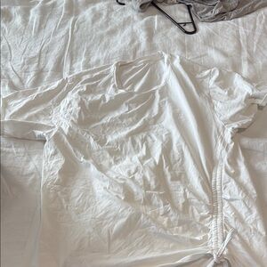 White Ruched T-Shirt Lululemon size medium